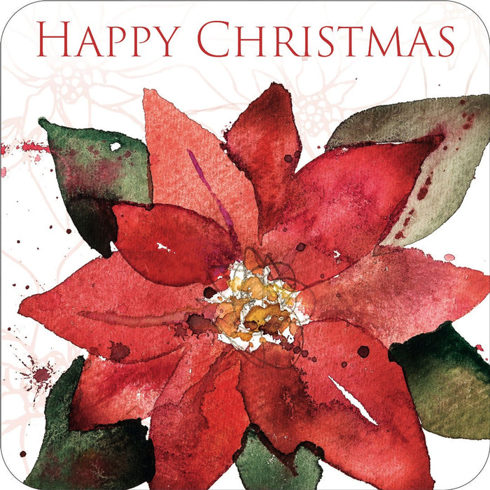 Poinsettia Christmas Coaster