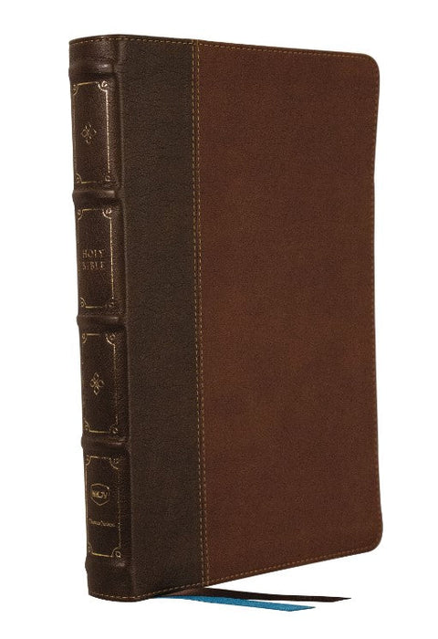 NKJV Large Print Thinline Reference Bible, Brown