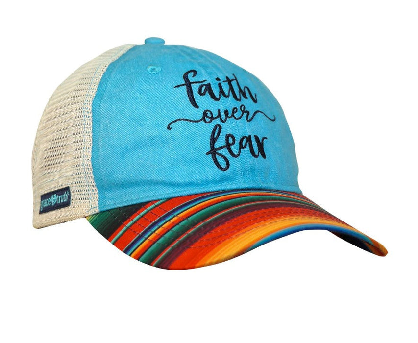 Grace & Truth Faith Over Fear Stripes Women's Cap