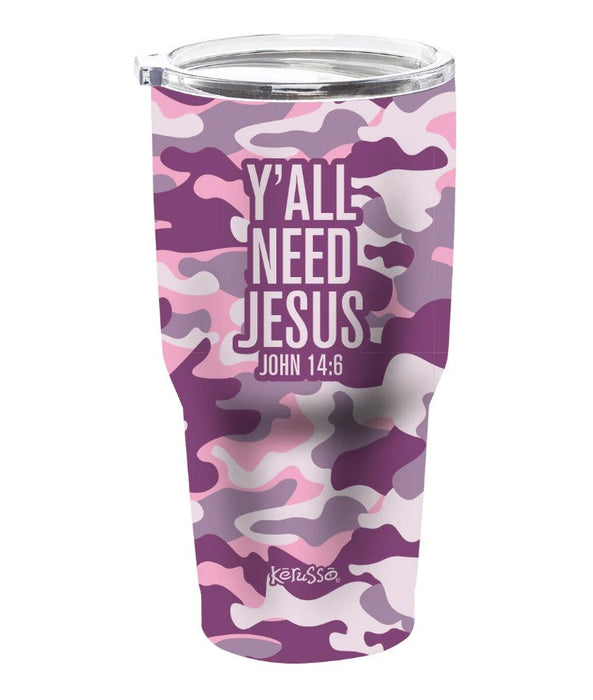 Y'all Need Jesus Stainless Steel Tumbler