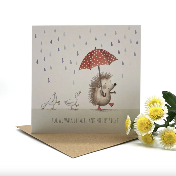 Hedgehog Walk Notecard