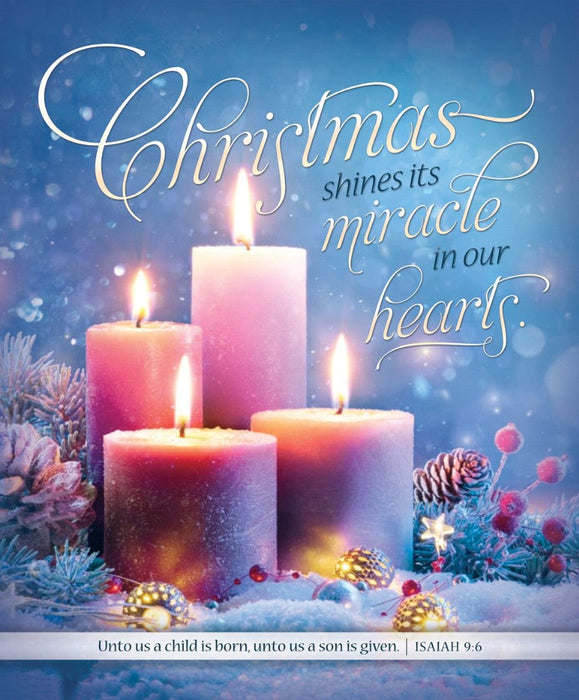 Christmas Shines It's Miracle Bulletin Large (Pack of 100)