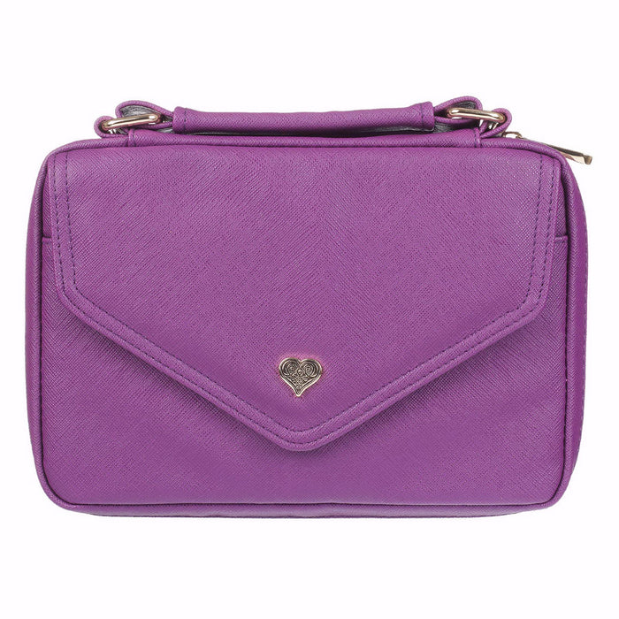 Heart Purple Fashion Bible Case, Medium