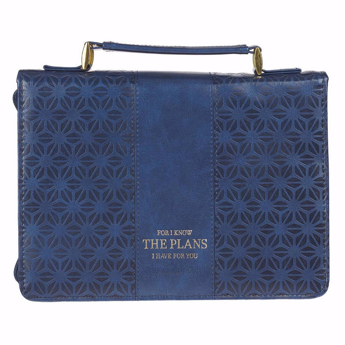 I Know the Plans Navy Fashion Bible Case, Medium