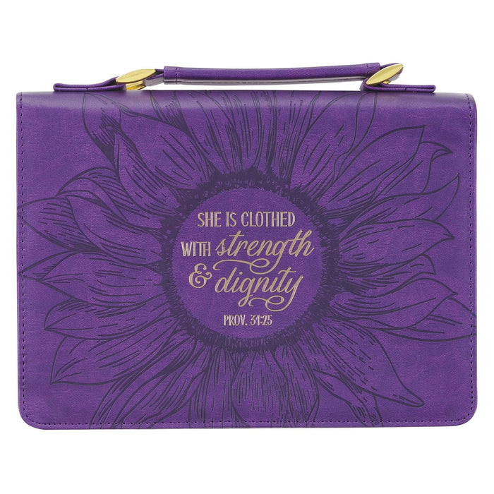 Strength & Dignity Purple Fashion Bible Case, Large