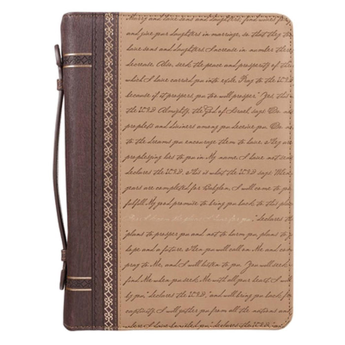 For I Know the Plans Tan Classic Bible Case, Medium