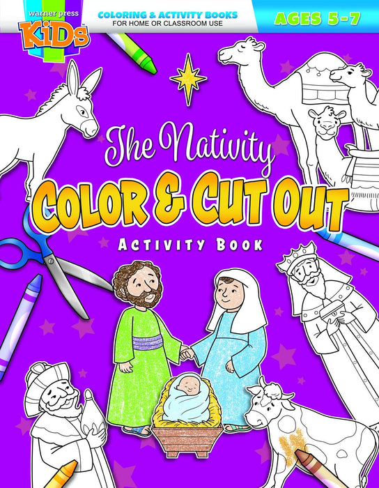 The Nativity Color and Cut Out Activity Book