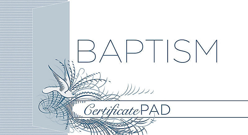 Baptism Certificate Pad (Pack of 6)