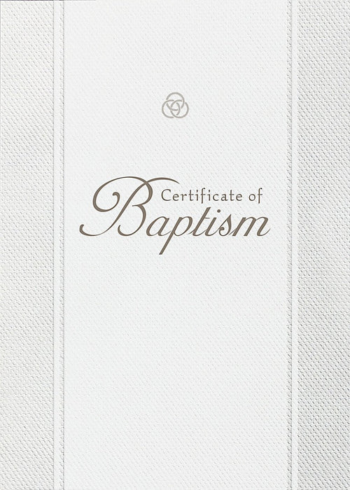 Baptism Parchment Paper Folded Certificate (Pack of 6)