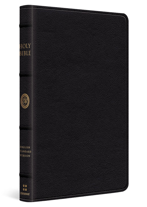 ESV Thinline Bible, Black Genuine Leather