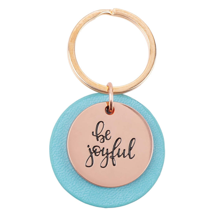 Be Joyful Rose Gold Keyring