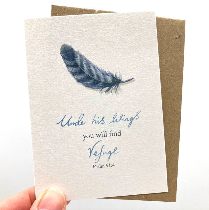 Under His Wings Mini Notecard