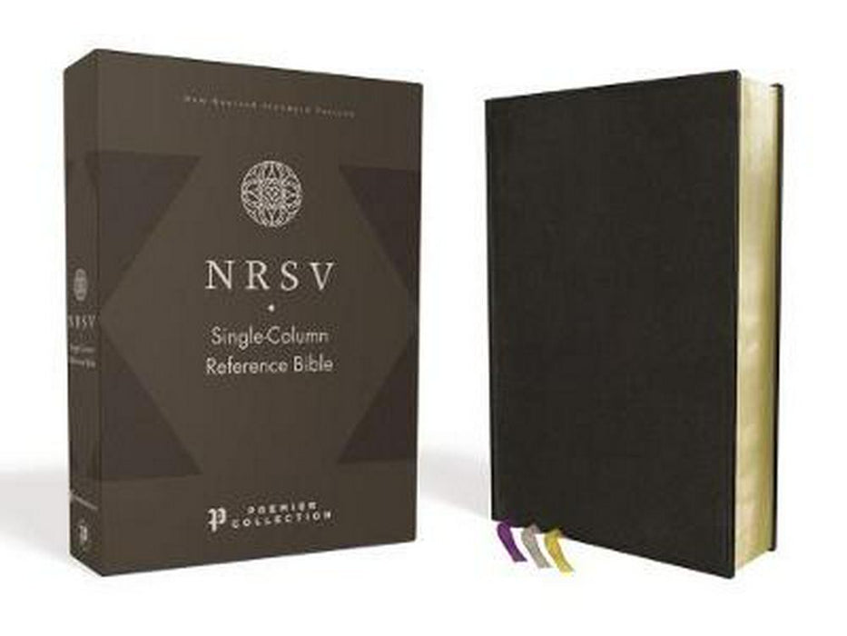 NRSV Single-Column Reference Bible, Black Goatskin Leather