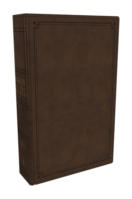 NKJV Study Bible, Brown, Comfort Print, Red Letter Edition