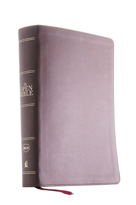 NKJV Open Bible, Brown, Red Letter Edition, Comfort Print