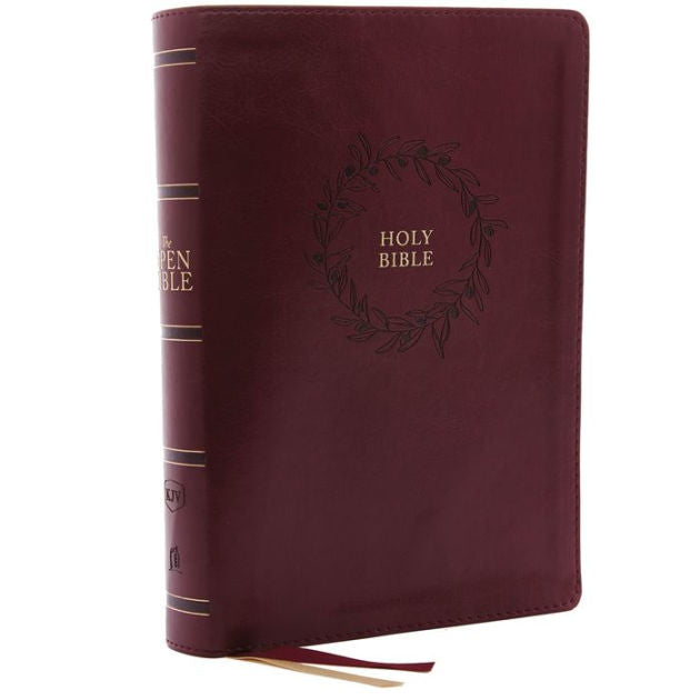 KJV Open Bible, Burgundy, Red Letter Edition, Comfort Print