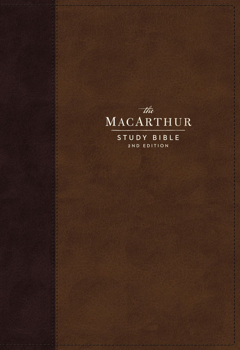 NKJV MacArthur Study Bible Bible, Brown, Indexed