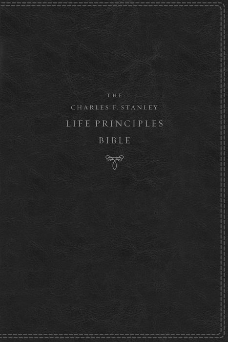 NKJV Charles Stanley Life Principles Bible, Black, Indexed