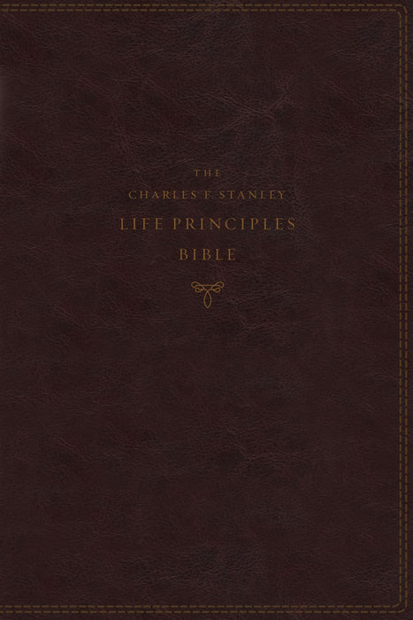 NKJV Charles Stanley Life Principles Bible, Burgundy Indexed