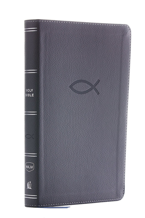 NKJV Thinline Bible, Youth Edition, Gray, Red Letter