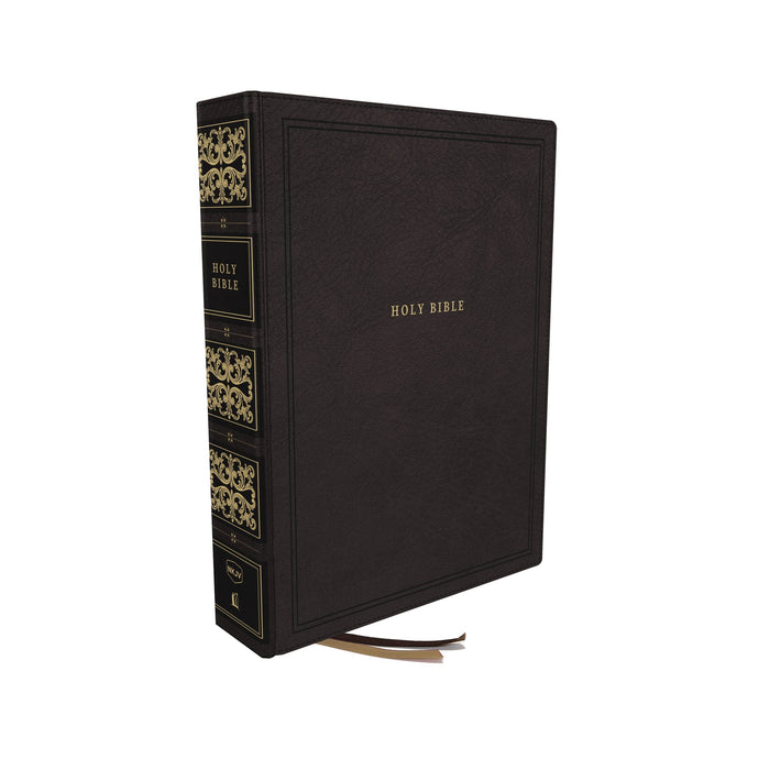 NKJV Reference Bible, Wide Margin, Large Print, Black, Imitation Leather