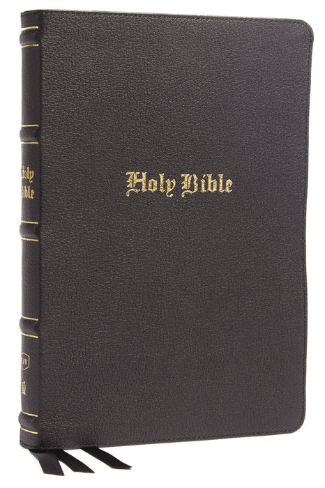 KJV Thinline Bible, Large Print, Black Genuine Leather