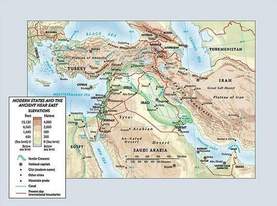 Modern States And The Ancient Near East Map