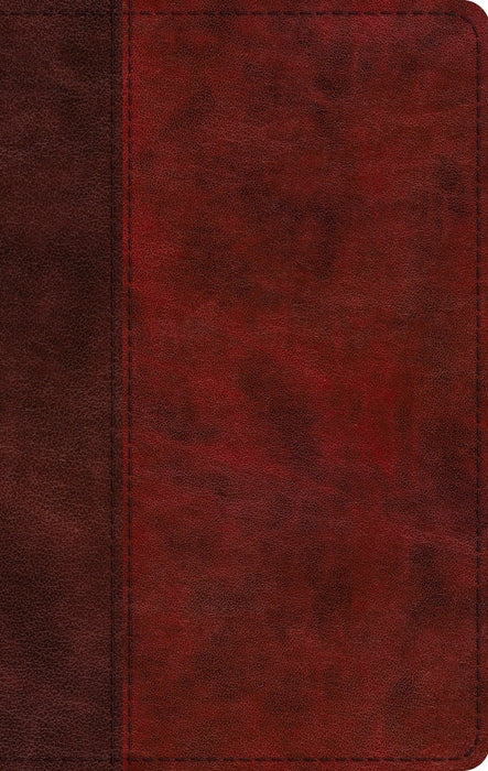 ESV Large Print Thinline Bible, TruTone, Burgundy/Red