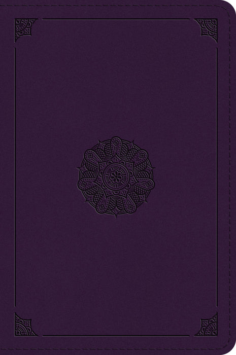 ESV Large Print Bible, Lavender, Emblem Design