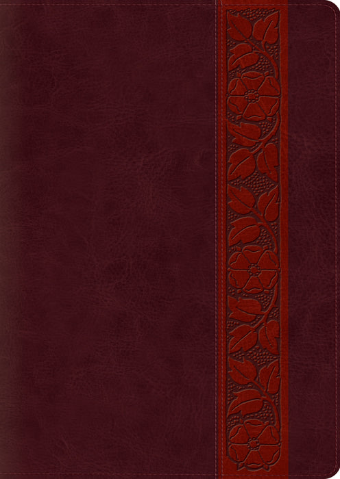 ESV Study Bible, Large Print, Mahogany, Trellis Design