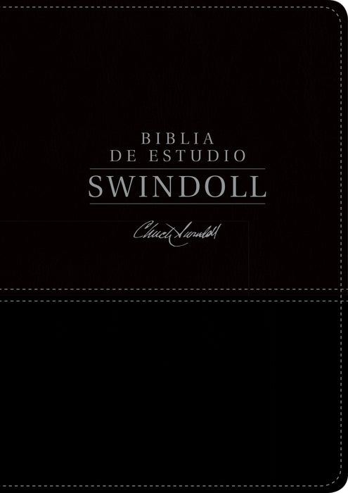 Biblia de estudio Swindoll NTV, SentiPiel, Negro