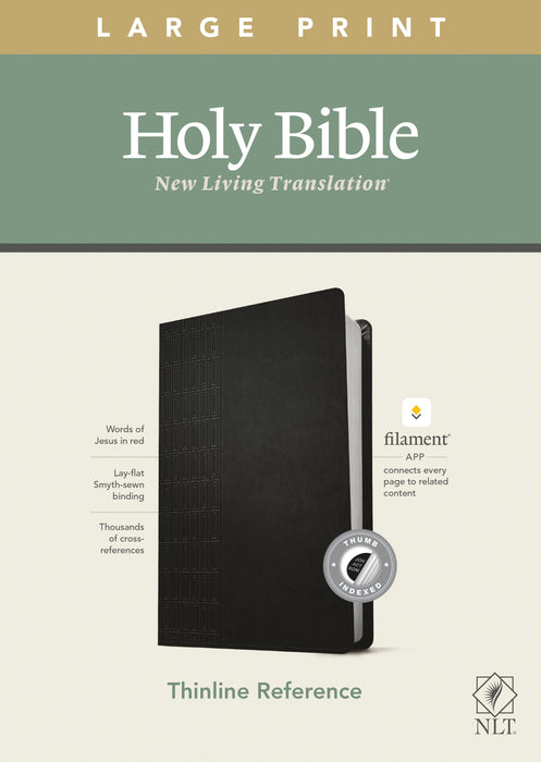 NLT Large Print Thinline Reference Bible, Filament Edition