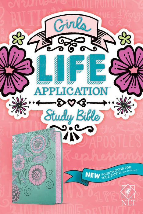 NLT Girls Life Application Study Bible, Teal/Pink