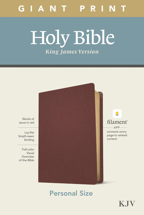 KJV Personal Size Giant Print Bible, Filament Edition, Brown