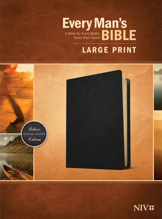 Every Man's Bible NIV, Large Print (Genuine Leather, Black)
