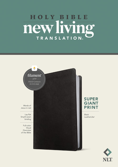 NLT Super Giant Print Bible, Filament Edition, Black