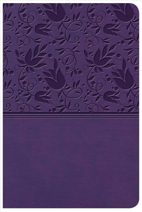 KJV Large Print Compact Reference Bible, Purple LeatherTouch