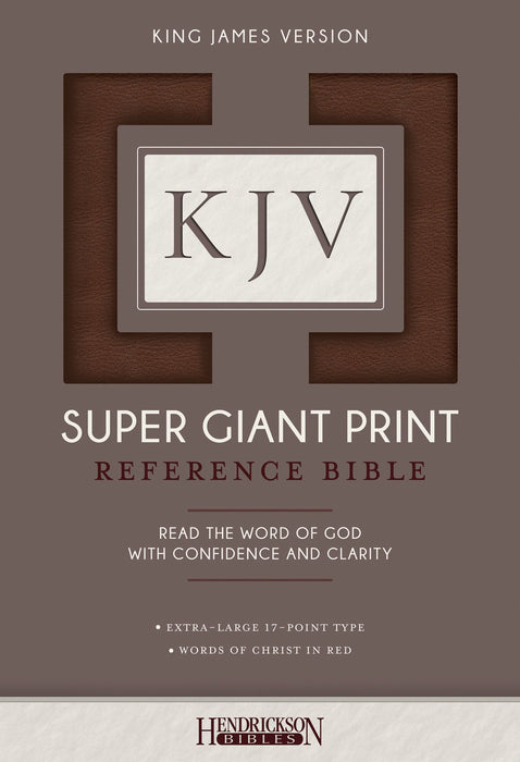 KJV Super Giant Print Reference Bible, Flexisoft, Brown