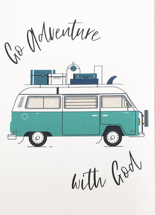 Go Adventure (Teal) A6 Greeting Card