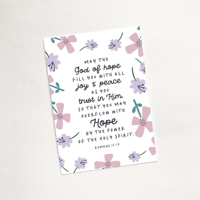 May the God Of Hope (Petals) - Mini Card