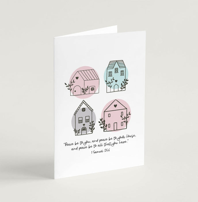 Peace Be To Your House (Scandi Home) - Greeting Card