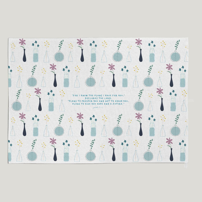 For I Know the Plans Tea Towel